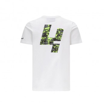 Mclaren Honda tricou de bărbați Lando NO4 Glitch White F1 Team 2021