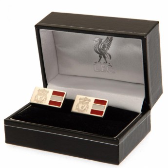 FC Liverpool butoni Stainless Steel Stripe Cufflinks