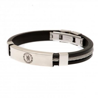 FC Chelsea brătară din silicon Silver Inlay Silicone Bracelet