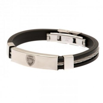 FC Arsenal brătară din silicon Silver Inlay Silicone Bracelet