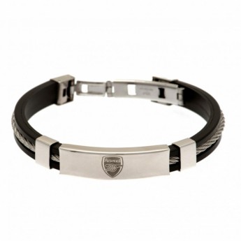 FC Arsenal brătară din silicon Silver Inlay Silicone Bracelet