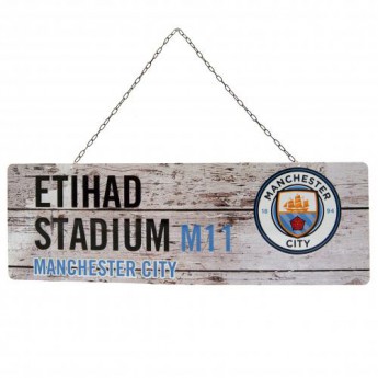 Manchester City semn metalic garden sign