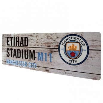 Manchester City semn metalic garden sign