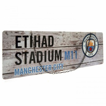 Manchester City semn metalic garden sign