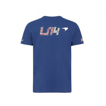 Mclaren Honda tricou de bărbați Lando NO4 SE British GP Glitch Blue F1 Team 2021