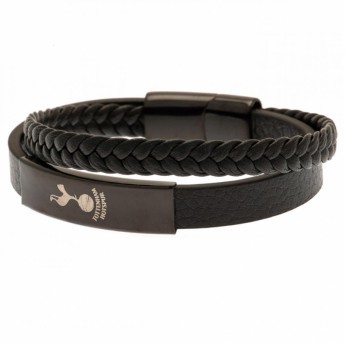 Tottenham Hotspur brățară de piele Black IP Leather Bracelet