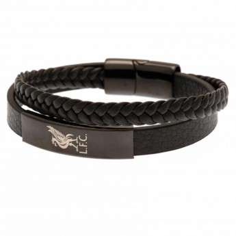 FC Liverpool brățară de piele Black IP Leather Bracelet