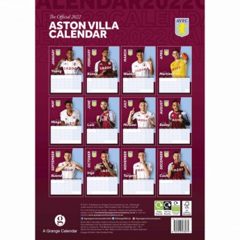 Aston Villa calendar 2022