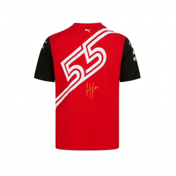 Ferrari tricou de bărbați Carlos Sainz redblack F1 Team 2022