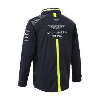 Aston Martin geacă de bărbați cu glugă team rain jacket navy blue