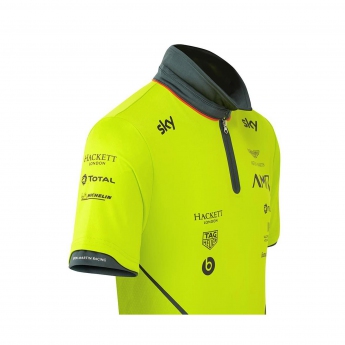 Aston Martin tricou polo team polo shirt yellow