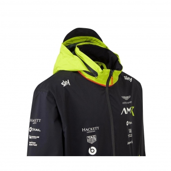 Aston Martin geacă de bărbați cu glugă rain jacket navy blue