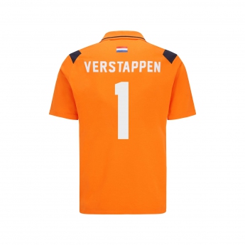 Red Bull Racing tricou polo Max Verstappen orange F1 Team 2022
