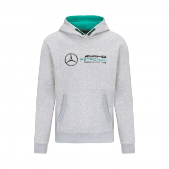 Mercedes AMG Petronas hanorac de bărbați cu glugă logo sweatshirt grey F1 Team 2022