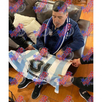 Legende tricou înrămat Argentina Maradona Signed Shirt (Framed)