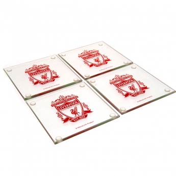 FC Liverpool set suport oale 4pk glass coaster set