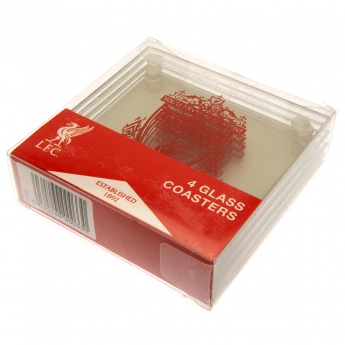 FC Liverpool set suport oale 4pk glass coaster set