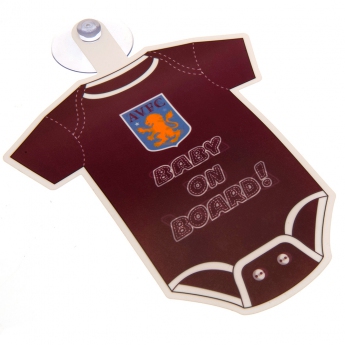 Aston Villa body de copii baby on board sign