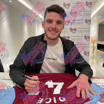 Legende tricou de fotbal West Ham United FC Rice Signed Shirt