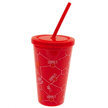 FC Liverpool cească cu pai kids beaker red