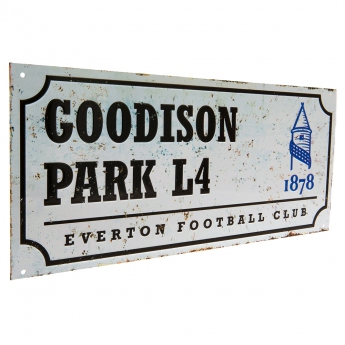 FC Everton semn pe perete street sign retro