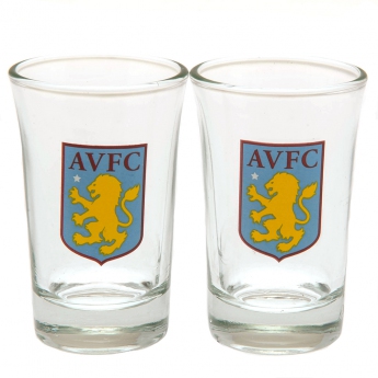 Aston Villa set 2 figurine 2pk shot glass set