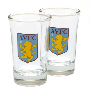 Aston Villa set 2 figurine 2pk shot glass set