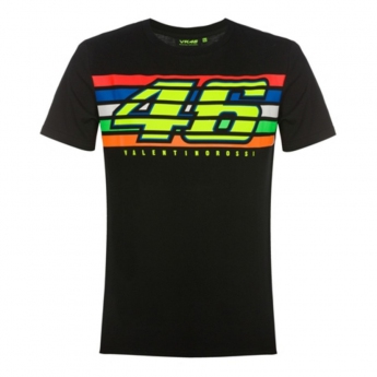 Valentino Rossi tricou de bărbați black Classic (Stripes) 2019