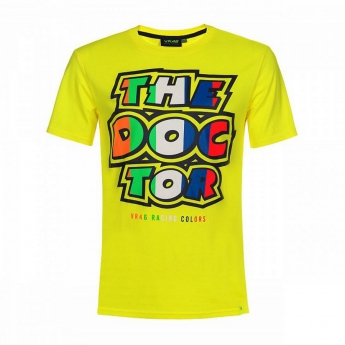 Valentino Rossi tricou de bărbați yellow Classic racing colors 2019