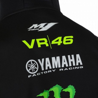 Valentino Rossi hanorac de bărbați cu glugă VR46 - Yamaha black 2019