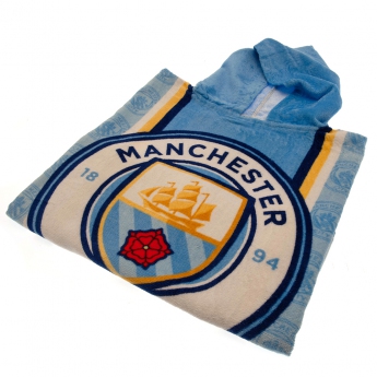 Manchester City poncho de copii Kids Hooded Poncho