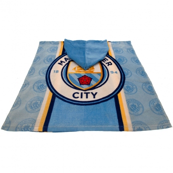 Manchester City poncho de copii Kids Hooded Poncho