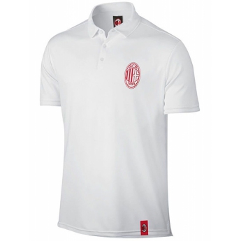 AC Milan tricou polo crest white