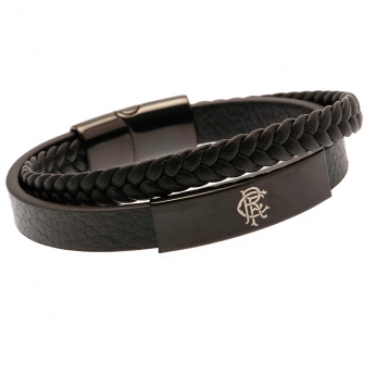 FC Rangers brăţară Black IP Leather Bracelet