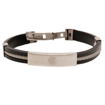 FC Rangers brăţară Silver Inlay Silicone Bracelet