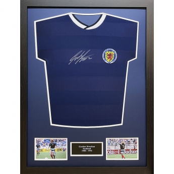 Legende tricou înrămat Scottish FA 1986 Strachan Signed Shirt (Framed)