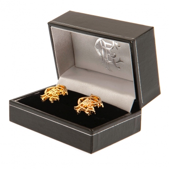 FC Rangers butoni Gold Plated RFC Cufflinks