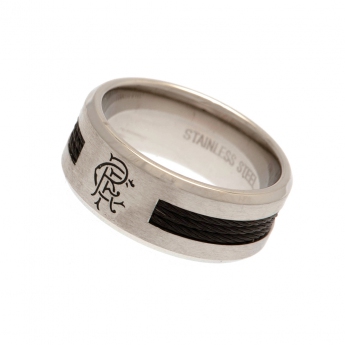 FC Rangers inel Black Inlay Ring Large