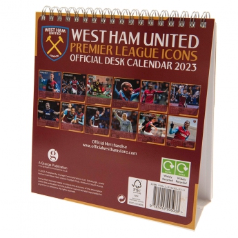 West Ham United calendar Desktop Calendar 2023