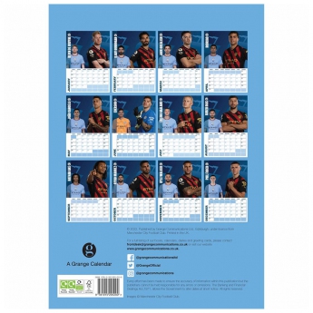 Manchester City calendar A3 Calendar 2023