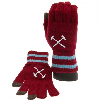 West Ham United mănuși de bebeluși Touchscreen Knitted Gloves Youths