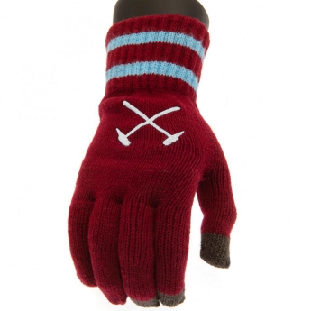 West Ham United mănuși de bebeluși Touchscreen Knitted Gloves Youths