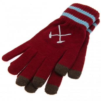 West Ham United mănuși de bebeluși Touchscreen Knitted Gloves Youths