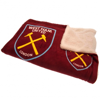 West Ham United pătură Sherpa Fleece Blanket