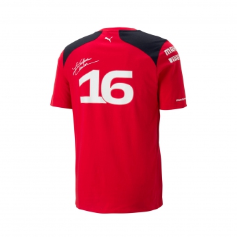 Ferrari tricou de bărbați Leclerc official red F1 Team 2023