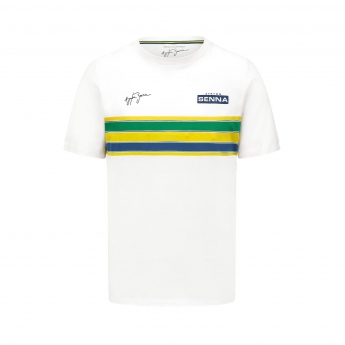 Ayrton Senna tricou de bărbați Signature Stripe 2022