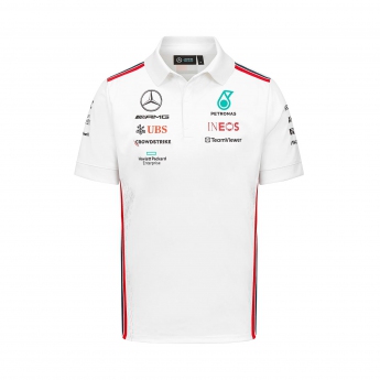 Mercedes AMG Petronas tricou polo official white F1 Team 2023