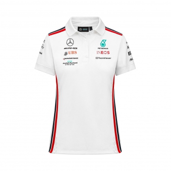 Mercedes AMG Petronas tricou polo de damă official white F1 Team 2023