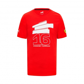 Ferrari tricou de bărbați Leclerc Driver Red F1 Team 2023