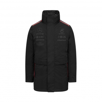 Mercedes AMG Petronas geacă de bărbați cu glugă Winter black F1 Team 2023
